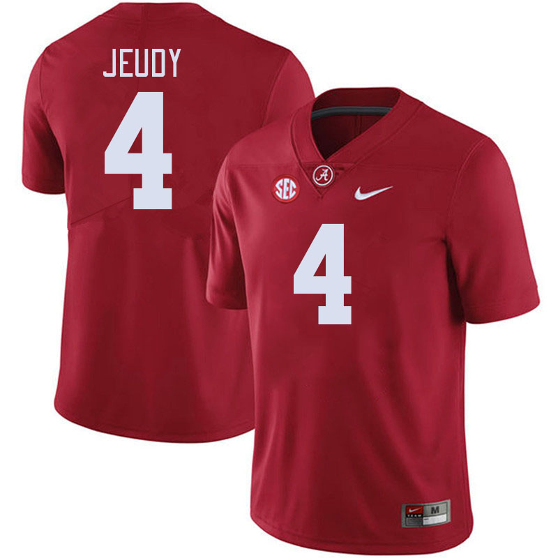 #4 Jerry Jeudy Alabama Crimson Tide Jerseys Football Stitched-Crimson